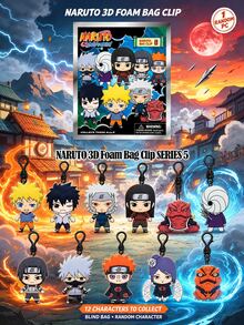 Monogram Shippuden 官方系列 5 盲袋人物夾飾，動漫角色背包鑰匙圈吊飾，隨機 1 款，動漫迷收藏用萬聖節聖誕禮物 1 件 - 第 5 系列 - 查看 1