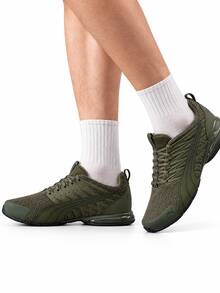 Puma New Men's VoltaicEvoPremium Mesh Classic Casual Lightweight Breathable Cushioned Sports Running Shoes - Olive Green - View 1