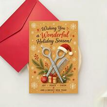 1/3 Sets Funny Christmas Office Greeting Card Humorous Pun Work Holiday Card For Colleagues, Coworkers, Work Team Office Christmas, Work Party, Holiday Gift - A - View 8
