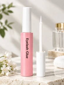 1pc Waterproof Strong Long-Lasting Clear False Eyelash Glue, Quick Dry Sweat-Resistant, Super Strong Adhesion, Suitable For False Eyelashes And Hair Extensions, Fine Brush Tip Applicator Makeup Tool - Pink - View 5