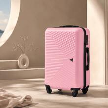 W WINGS High Durability | Polycarbonate | Travel Luggage Set 3 Pieces | Cabin, Medium And Large Suitcases With TSA Lock 360° Rotating Wheels - Baby Pink - View 9