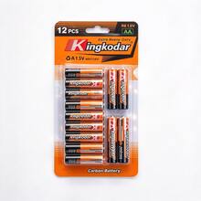 Batería Kingkodar AA R6 1.5V, 12 unidades por blíster, para control remoto, juguetes y linternas. - Blanco - Ver 2