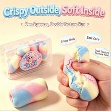 1 buah Mainan Crispy Pinch Music Rainbow Candy Crispy Crunch Macaron Simulation Chocolate Decompression Vent Pinch Artifact Toy - MultiWarna - View 5
