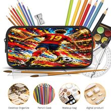 Player #19 Sprint Field Print 3 Pieces Set: Large Capacity Backpack + Crossbody Bag + Pencil Case, Adjustable Breathable Shoulder Straps, Modern Dynamic Cartoon Style Fan Merchandise Sports Commute Storage Set - Printed Bag - View 2
