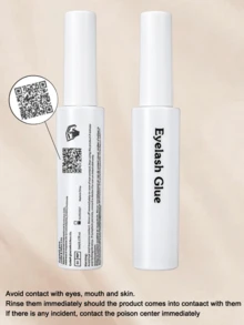1 PC Eyelash Glue Brush On Strong Hold Clear Waterproof False Lash Adhesive Quick Drying Long Lasting Gentle Formula For Strip Individual Lashes Extensions DIY Eye Makeup Essentials - White - View 2
