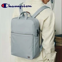 Champion Fog Blue Business Backpack, Multi-Compartment Storage Minimalist Solid Color School Commute Laptop Bag, Solid Color Business Backpack, Multi-Pocket Storage, Suitable For School And Work - Baby Blue - View 4