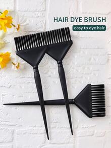 1pc Professional Hair Dye Brush Comb Salon Hair Coloring Tool Hair Dye Applicator Hair Styling Accessory - Black - View 1