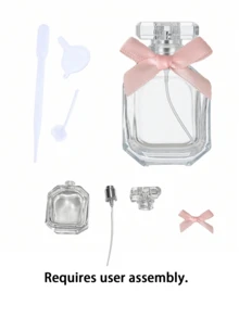 Transparent Perfume Bottle Butterfly Holiday Gift Style With Funnel, Dropper, Pump Head, Reusable Perfume Spray Bottle, Back To School Gift - Multicolor - View 12