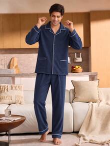 Men Loungewear Sets - Blue 2 - View 4