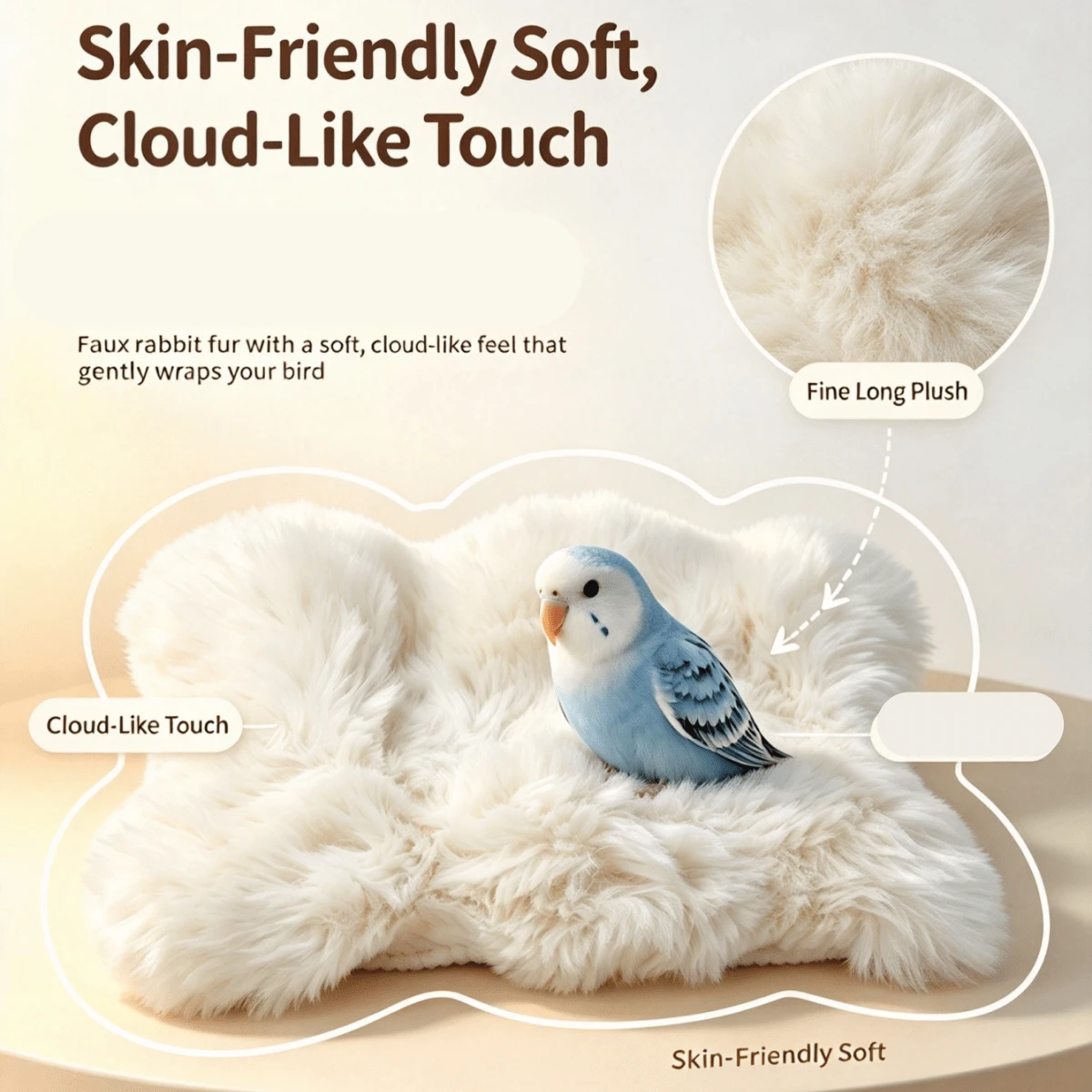 Parrot Nest Cotton Pad, Thickened Plush Warm Bird Nest Pad For Cockatiel, Peony, Monk Parakeet And Sun Conure - Multicolor - View 1