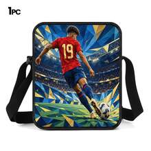 Bộ 3 món in hình cầu thủ Football Match #19 gồm ba lô dung tích lớn + túi đeo chéo + hộp bút, quai đeo vai thoáng khí điều chỉnh được, phong cách nghệ thuật thời trang hiện đại, bộ lưu trữ thể thao cho fan đi làm/đi học - Túi in họa tiết - Xem 13