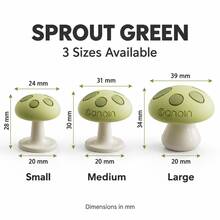 3pcs Cute Mushroom Shaped Silicone Toilet Flush Button, Bathroom Water Tank Switch Presser, Nail Art Dedicated Button, Creative Flush Button - Green - View 14