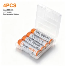 powerKAN 4/8/16/24 Aaa Rechargeable Batteries, 800mah Nimh, 1.2v Low Self-Discharge, High Performance, Durable, New Replacement Parts - View 10