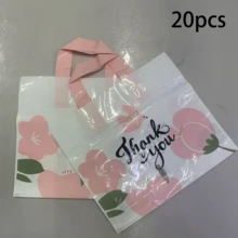 5/15/25/50pcs Flower Gift Bags - Plastic Shopping Bags, Suitable For Shopping, Weddings, Birthdays And Holidays - Multicolor - View 11