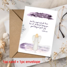 Religious Christmas Cards Set, Watercolor Christian Nativity Christmas Greeting Cards With Envelopes, Bible Verses Scripture Holiday Notes Pack - View 5