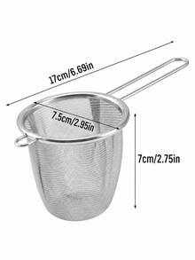 4/3/2/1pc Stainless Steel Fine Mesh Strainer Basket, Multi-Functional Tea Filter And Food Strainer, Suitable For Washing Fruits And Vegetables, Fine Mesh Colander, Suitable For Tea, Pasta, Noodles, Rice And Kitchen Cooking - Multicolor - View 5