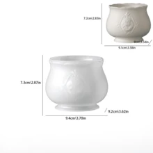 Retro Relief-Patterned Lidded Storage Jar, Tabletop Silicone Mold For DIY Aromatherapy Gypsum Candle Cup Containers. - A - View 7