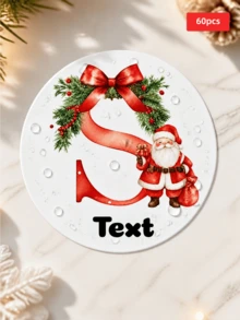 1/30/60/120pcs Christmas Round Stickers - Supports Personalized Custom Text, Blessings And Exclusive Text, Simple Round Layout Combined With Christmas Theme Design, Can Choose Exclusive Content According To Different Gifts, Suitable For Sticking On Gift Boxes, Gift Bags, Wrapping Paper, Greeting Cards, Envelopes And Handmade Packaging, Making Ordinary Gift Packaging Present A More Exquisite Christmas Ritual Feeling, Suitable For Couples, Family, Friends And Colleagues, Suitable For Christmas, Parties, Anniversaries - Multicolor 1 - View 26