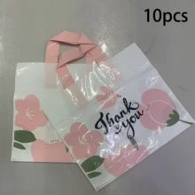 5/15/25/50pcs Flower Gift Bags - Plastic Shopping Bags, Suitable For Shopping, Weddings, Birthdays And Holidays - Multicolor - View 13