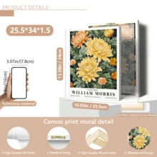 1pc William Morris Style Chrysanthemum Poster, Vintage Craft Style Wall Decor, Gallery Wall Decor (Frame Optional) - A - View 12