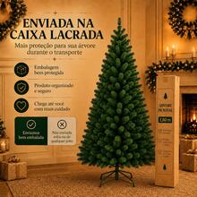 Árvore de Natal 1,80 Metros Pinheiro Canadense Verde Pé de Ferro 400 Galhos Luxo - Tamanho Único - Visão 7