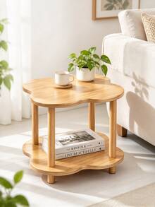 Multi-Style Side Table,Sofa Side Table, Small Coffee Table, 40*40*50cm, 3 Shapes Available, 2-Tier Storage End Table, Durable,Sturdy,Minimalist Nightstand For Living Room Bedroom Balcony, Space Saving Accent Table For Home Decor - Multicolor - View 2