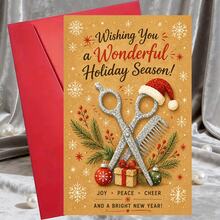 1/3 Sets Funny Christmas Office Greeting Card Humorous Pun Work Holiday Card For Colleagues, Coworkers, Work Team Office Christmas, Work Party, Holiday Gift - A - View 9