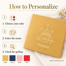 1pc Personalized Birthday Greeting Card, Customized Name 3D Pop-Up Cake Card, Creative Birthday Blessing Card, Exquisite Paper Art Design, Can Write Messages, Suitable For Birthday Party, Friends And Family Gifts, Couple Anniversary, Holiday Celebration - Multicolor - View 8