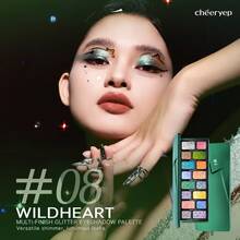 chéeryep 16-Color Eyeshadow Palette, Multi-Color Makeup Palette, All Glitter Fine Texture, Easy To Blend, Suitable For Beginners, Daily Light Makeup, Party/Holiday Creative Eye Makeup Palette - 16-color Eyeshadow Palette (Ambition) #08 - View 7