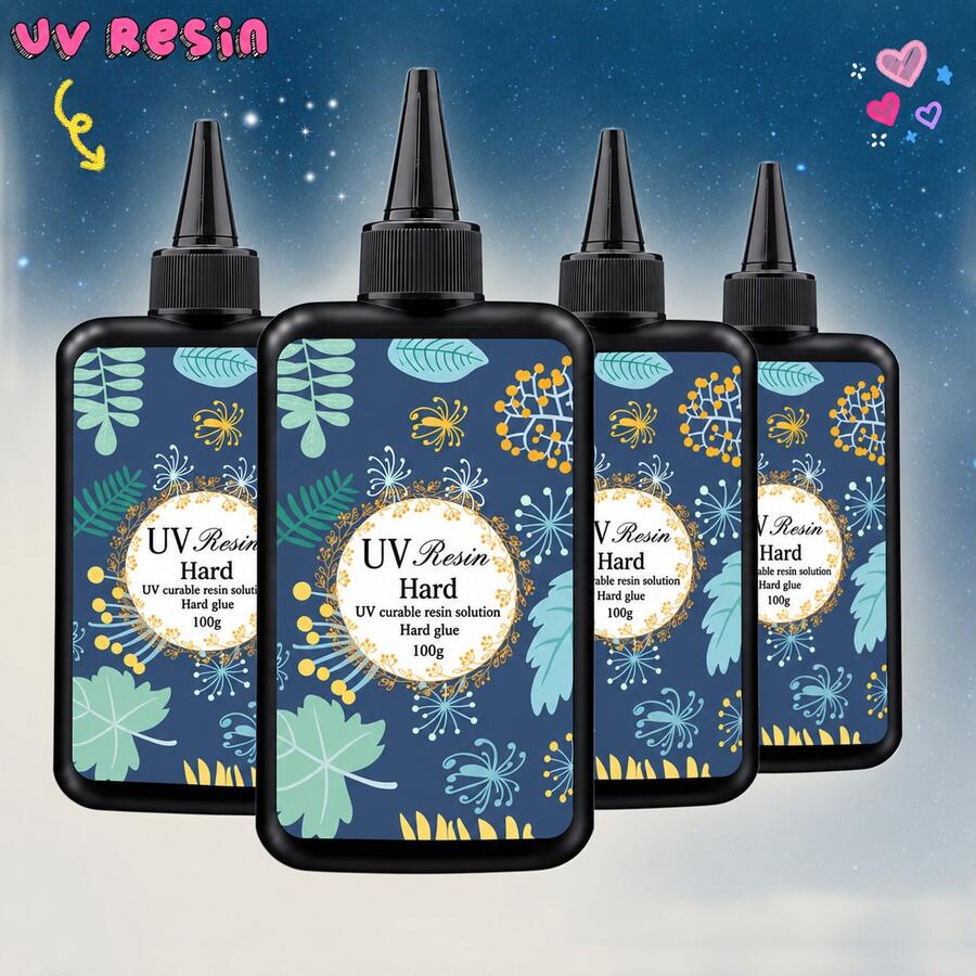 100g/400g UV Resin - Fast Drying, High Gloss And Scratch Resistant | Suitable For DIY Jewelry Making, Casting And Resin Crafts - Baby Blue - View 1