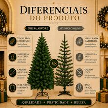 Árvore de Natal 1,80 Metros Pinheiro Canadense Verde Pé de Ferro 400 Galhos Luxo - Tamanho Único - Visão 2