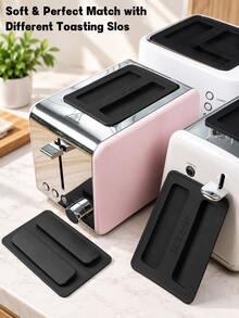 2pcs/1pc Silicone Toaster Dust Cover, Reusable Kitchen Appliance Protective Cover, Suitable For Toaster And Countertop Oven, Dust-Proof Storage Cover, Soft Silicone Kitchen Storage Accessory, Home Countertop Appliance Protective Cover - Multicolor - View 6