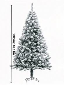1 st konstgjord julgran med snöeffekt, täta snöiga tallbarr, med metallstativ, enkel golvstående stil, lämplig för juldekoration i vardagsrum och butiksfönster - Multifärgad - Visa 8