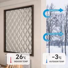1pc Professional Roll-Up Shade Curtain (Random Color And Size), Thickened Diamond Pattern Home Window Insulation Curtain, Sun Protection, Heat Insulation, Windproof, Effectively Blocks Direct Sunlight And Cold/Hot Air Penetration, Suitable For Bedroom, Study, Living Room Light Blocking And Sun Protection, Winter Warmth And Cold Protection, Summer Heat Insulation And Cooling, Home Window Light Blocking And Warmth Soft Decoration, Practical Home Light Blocking And Windproof Accessory - Multicolor - View 2
