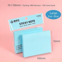 1pc Morandi Color Sticky Notes, Colorful Self-Adhesive Memo Pads, Student Message Notes, Office Stationery Tear-Off Memo Paper, Wholesale - A - View 7