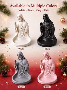 Nampan Dekoratif Religius Hati Kudus Yesus untuk Natal, Hiasan Meja Natal, Nampan Penyimpanan Meja untuk Rosario, Perhiasan, dan Barang-Barang Kecil, Hadiah Spiritual yang Bermakna untuk Umat Beriman - MultiWarna - View 4