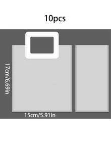 10/20pcs Transparent Gift Bags With Handles, Clear PVC Reusable Gift Packaging Bags, Suitable For Bridal Shower, Baby Shower - White - View 9