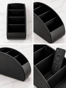 Modern Striped Remote Control Organizer Box - Remote Control Holder, Decorative Storage Item; Featuring Vertical Stripe Design, Easy Access; Suitable For Storing TV, Air Conditioner And Other Household Remote Controls; Combines Home Decor And Storage Function; Ideal For Dorm Storage, Desk Organization; Also Suitable For Halloween, Christmas And Wedding Occasions - View 4