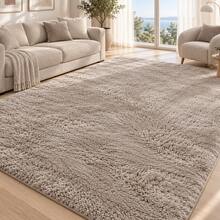 Modern Shaggy Area Rug – Ultra Soft Plush Rug For Living Room, Bedroom & Home Decor - Beige - View 3