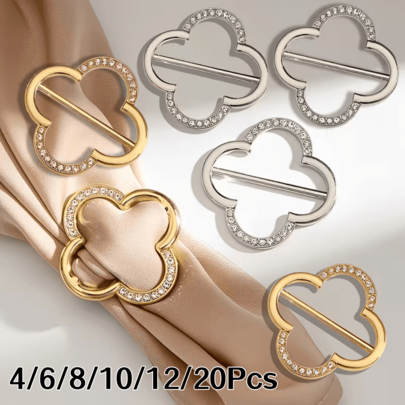 4/6/8/10/12/20Pcs Square Knot Design, Decorative Clothing, Fix Hem, Create Multi-Functional Apparel T-Shirt Button Accessories, Designed For Women