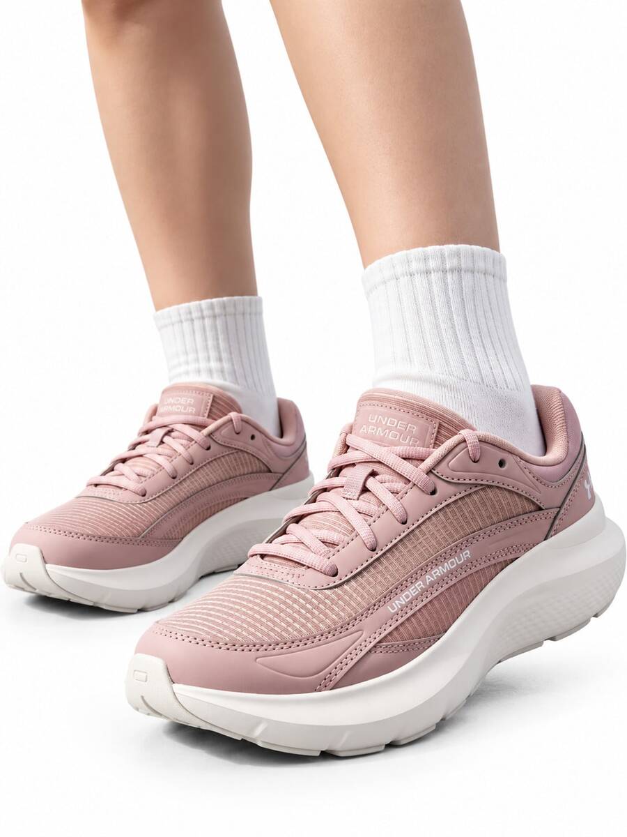 Under Armour New Cushioned Wear-Resistant Rebound Breathable Low-Top Casual Running Shoes - Dusty Pink - View 1