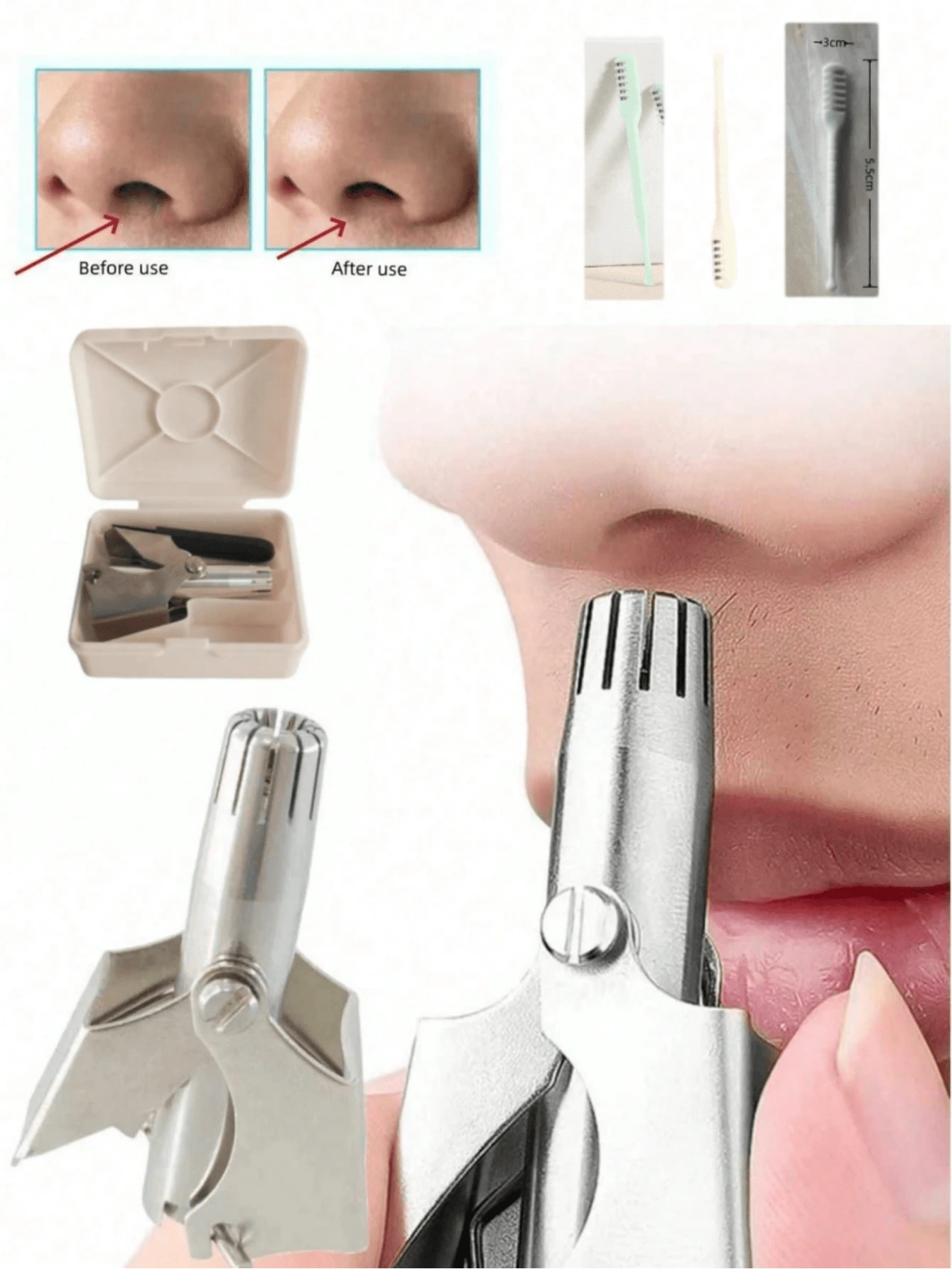 Brand New Manual Nose Hair Trimmer, Convenient, Simple, Durable And Cost-Effective. It's A Product That Doesn't Require Charging, Say Goodbye To The Trouble Of Running Out Of Power When You're Out