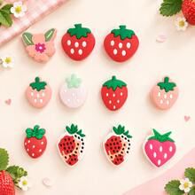 11PCS Strawberry Shoe Charms, Creative Fruit Charms, Free DIY Combination, Cute Gift - Multicolor - View 9