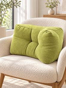 1pc Ergonomic Back Pillow, Soft Lumbar Support Cushion For Adults, Soft Chair Back Cushion, Suitable For Reading And Relaxing, Bedroom And Living Room Chair Use, Comfortable Home Office Chair Accessory - Multicolor - View 15