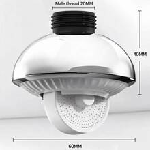 Small UFO Pressurized Anti-Splash Faucet Filter Nozzle Anti-Clogging Aerator Dense Water 360° Rotating Filter Mesh Tool Pressurized Aerator Kitchen Home Supplies Bathroom Supplies - Faucet - View 2