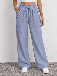 Women Pants - Blue Gray - View 9