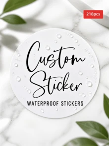 1/16/32/120/218pcs Customizable Stickers - Personalized Custom Shape Stickers, Can Create Round, Asymmetrical Shaped Stickers, Patterns And Exclusive Messages Based On Different Creative Ideas, Making Each Sticker Have A Unique Appearance, Suitable For Luggage, Gift Boxes, Invitations, Etc., Suitable For Weddings, Birthdays, Christmas, Valentine's Day, Anniversaries And Friends Gatherings, Suitable For Couples, Best Friends, Family And Party Activities - Multicolor 1 - View 12