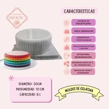 Molde para gelatina circular con gajitos capacidad 6  litros - Ver 2