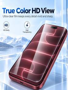 5Pcs Clear Hydrogel Film Screen Protector, HD Soft Phone Screen Protection,Flexible Hydrogel Screen Cover For Smartphone, Self-Healing, Bubble Free Compatible With IPhone 18 17 PRO/Compatible With Samsung Galaxy S26 A18/Compatible With Xiaomi 17T 15T/ 17C 15C Note 17 15 - Clear - View 6