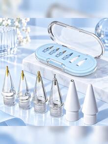 4/6/12pcs Apple Pencil Replacement Tips, Compatible With Apple Pencil 1st Gen, 2nd Gen/Pencil Pro, Fine Metal Tips/Apple Pencil USB-C Wear-Resistant Precise Control Tips Set, Gift Box, Suitable For Mothers, Family, Friends, Birthday Holiday Pen Accessories - Multicolor - View 12